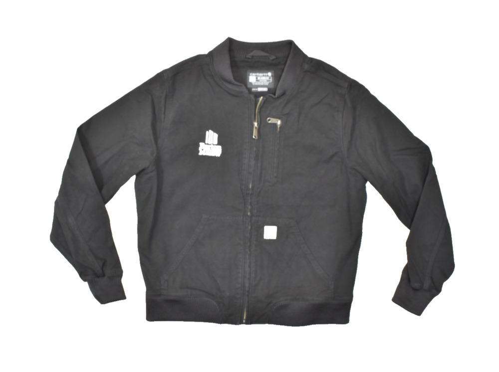 Carhartt Women's Relaxed Fit Black Rugged Flex Canvas Bomber Jacket Size L 12/14